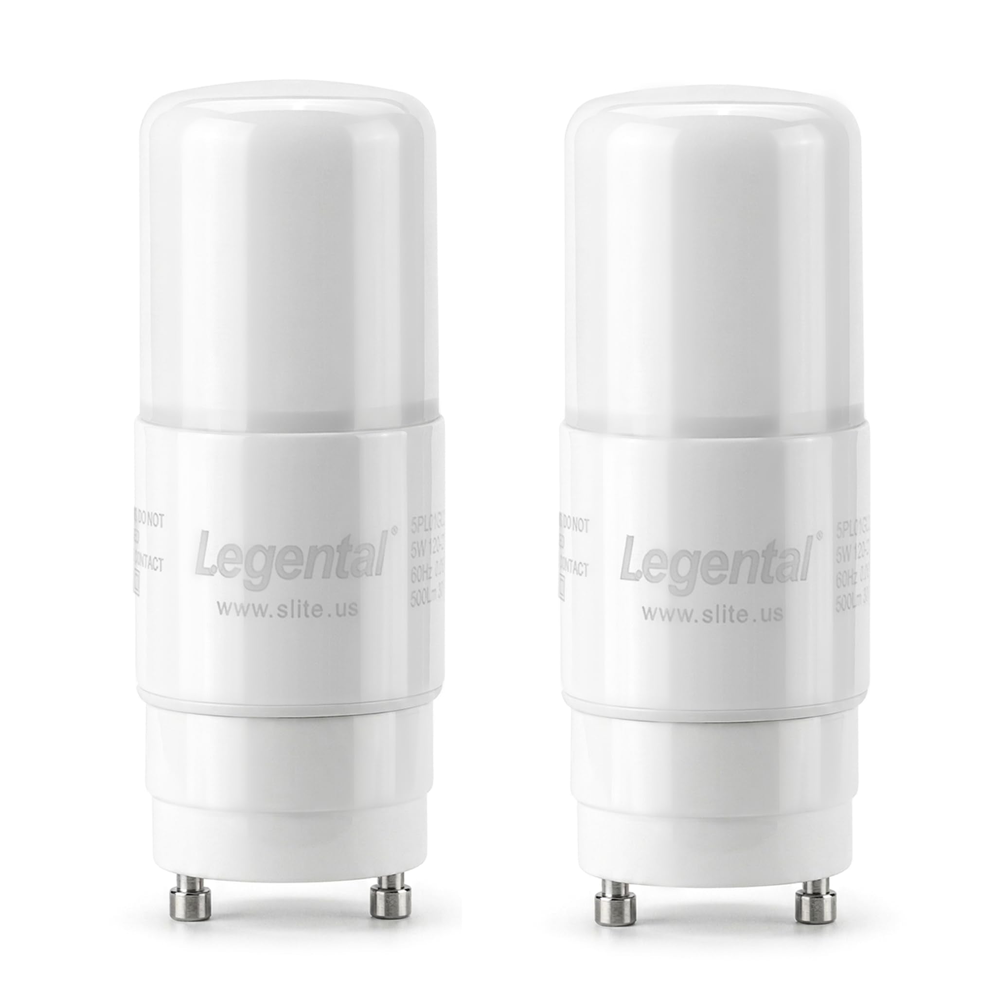 5w(13w CFL Equivalent) LED Stick PL Bulb GU24 Base, 500LM, Daylight(4000k), 120-277 Voltage, UL Listed, 10 Pack | 3.93" Cool White Led Lights 2 Prong, Non-Dimming