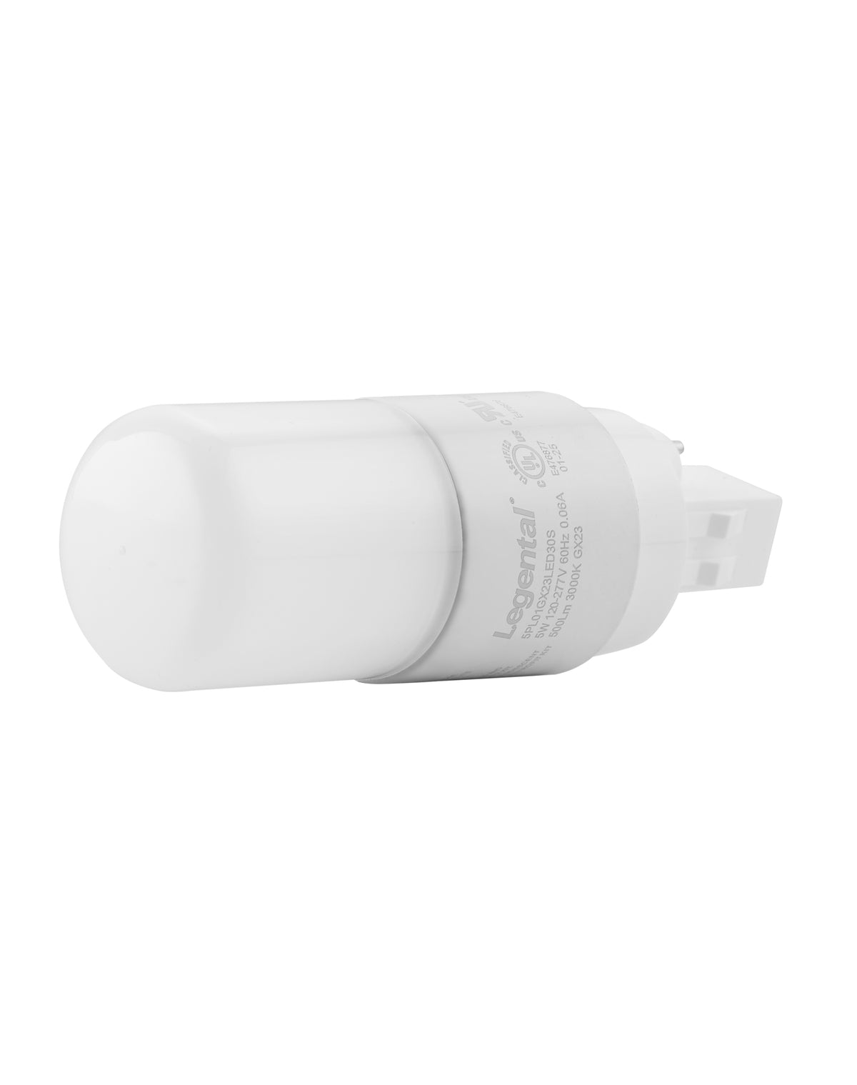 [Plug&Play] Legental 5w(13w CFL Equivalent) LED Stick PL Bulb GX23-2 Pin Base, 500LM, Daylight(4000k), Driven by 120-277V and CFL Ballast, UL Listed, 2 Pack