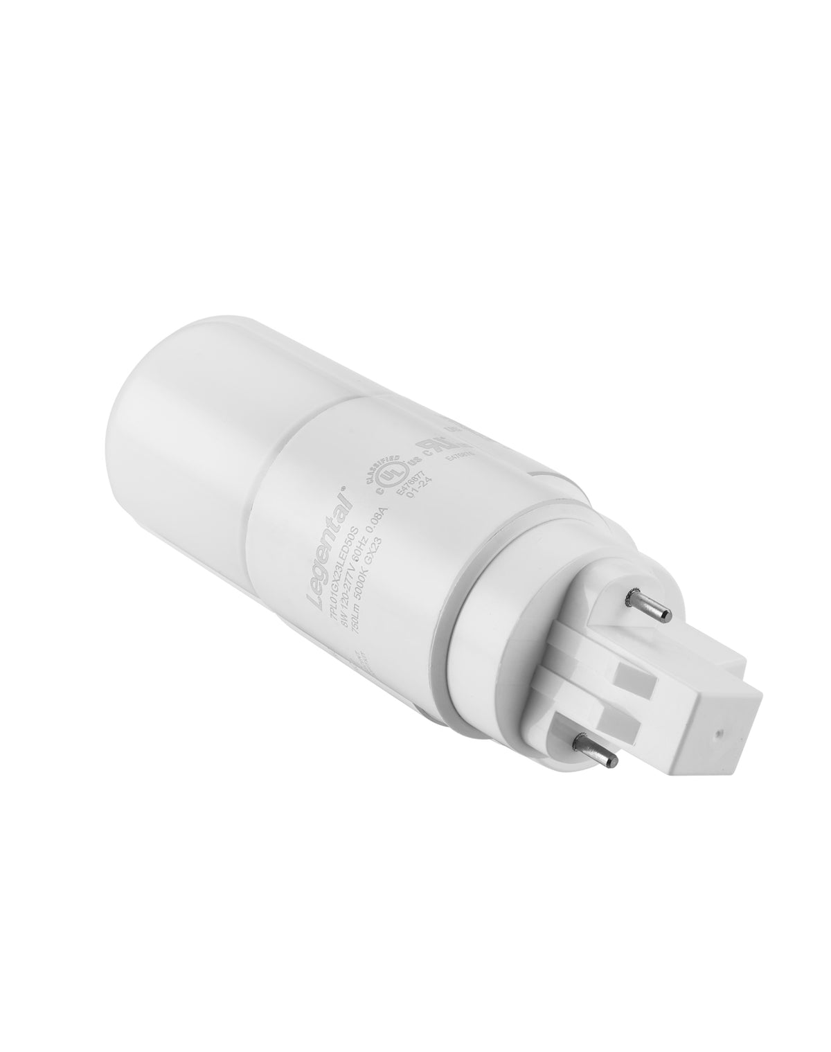 [Plug&Play] 7w(18w CFL Equivalent) LED Stick PL Bulb GX23-2 Pin Base, 750LM, Soft White(2700k), Driven by 120-277V and CFL Ballast, UL Classified, 2 Pack