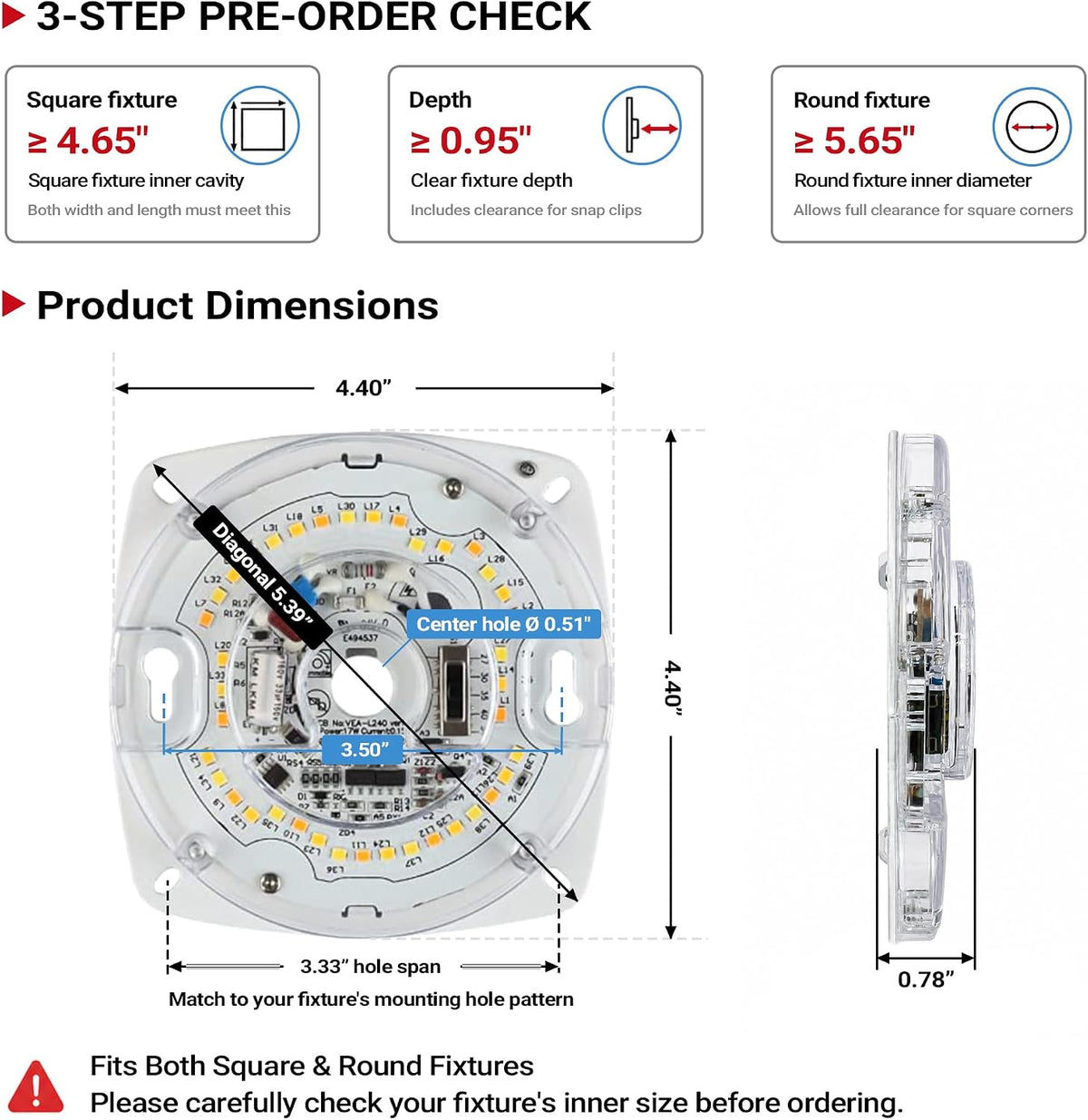 Legental 4.4 inch 5CCT LED light engine